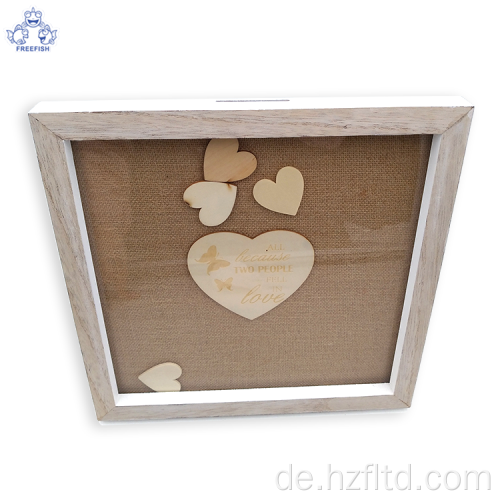 3D MDF Shadow Box Display für Hochzeit